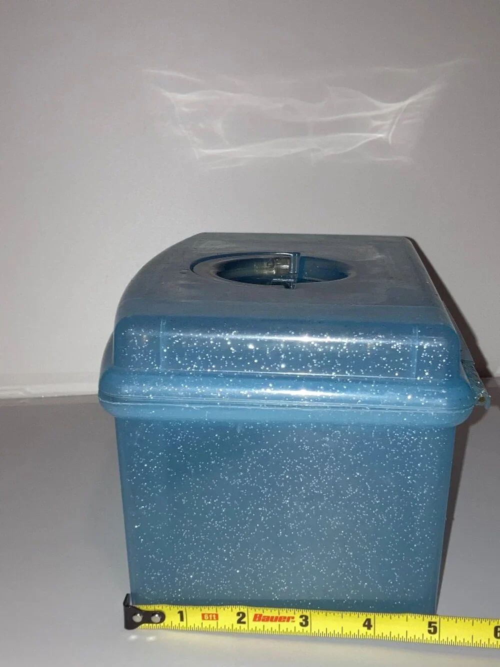 Caboodles Light blue glitter makeup organizer case